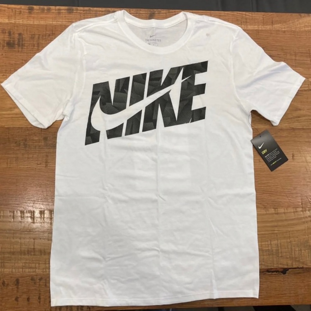 White black The Nike Tee shirt unique logo